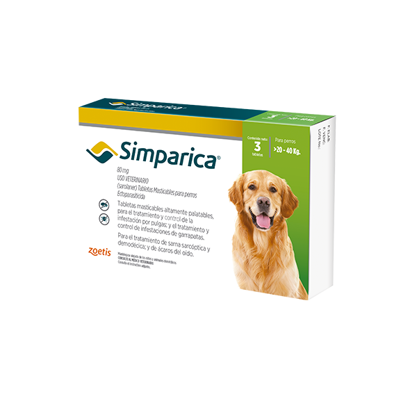 Simparica 80 mg caja 3 tableta