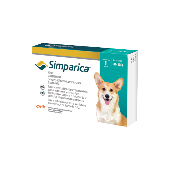 Simparica 40 mg caja 1 tableta