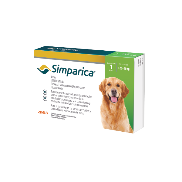 Simparica 80 mg caja 1 tableta