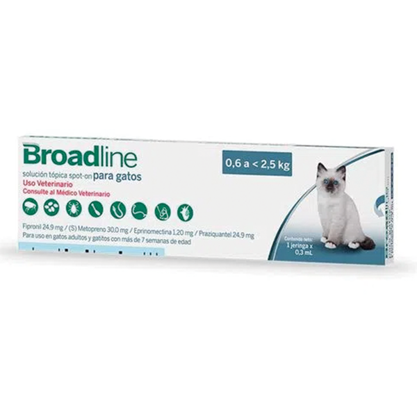 Broadline Spot on pipeta Gato 0.6-2.5 kg