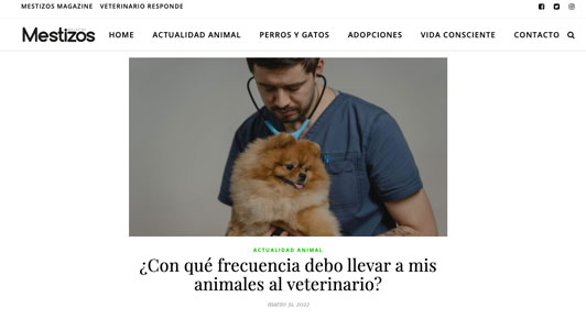 ¿Con qué frecuencia debo llevar a mis animales al veterinario?